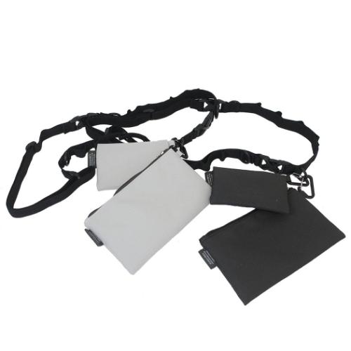 スヌーピー スマホポーチ 二連ネックポーチ Cグレー ピーナッツ キャラクター グッズ メール便可