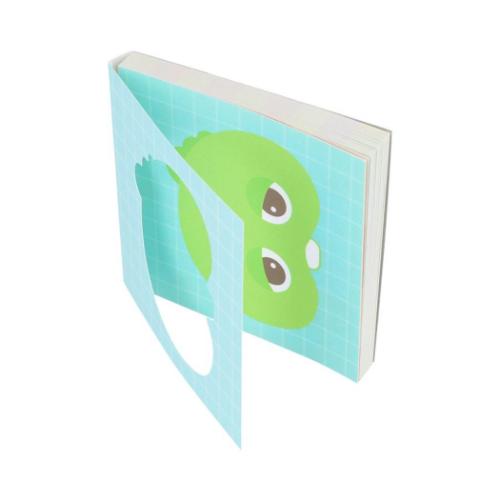 ガチャピン&ムック メモ帳 窓付スクエアメモ ガチャピン キャラクター グッズ メール便可