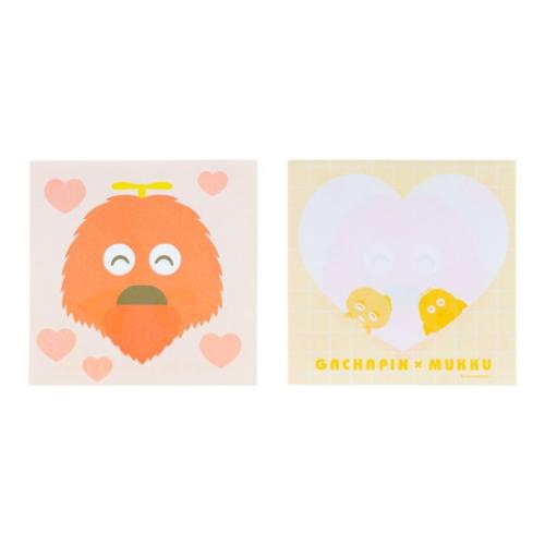 ガチャピン&ムック メモ帳 窓付スクエアメモ ムック キャラクター グッズ メール便可