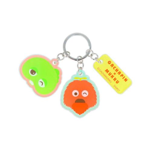 ガチャピン&ムック キーリング 3連アクリルキーホルダー B キャラクター グッズ メール便可