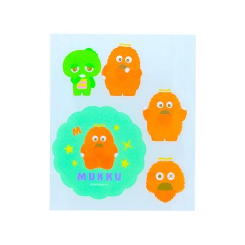 ガチャピン＆ムック ビッグシール ビッグクリアステッカー ムック キャラクター グッズ メール便可