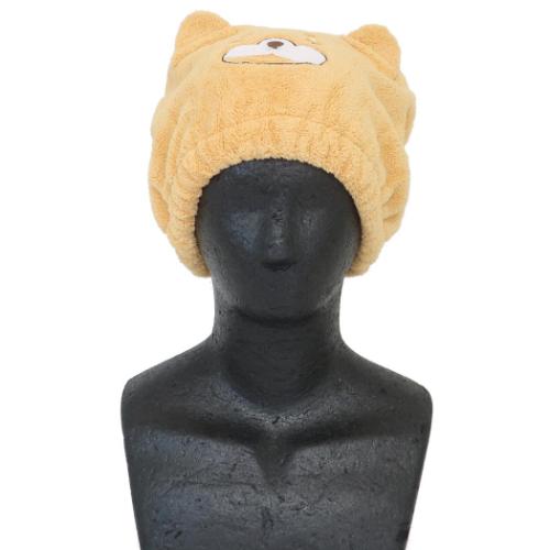 カブッテアニマル ヘアドライタオル帽子 マイクロファイバータオルキャップ シバイヌ いぬ かわいい グッズ メール便可