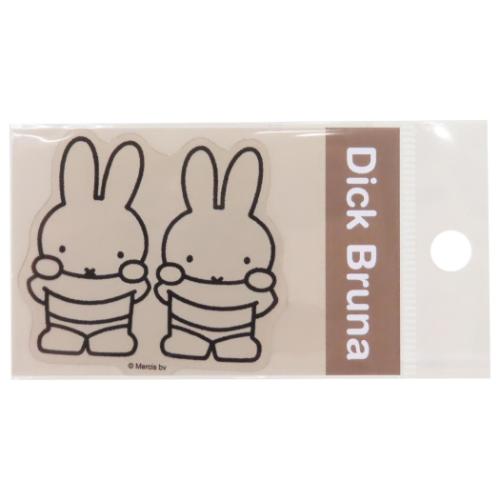 ミッフィー ダイカットシール クリアステッカー ミッフィー＆メラニー ディックブルーナ 絵本キャラクター グッズ メール便可