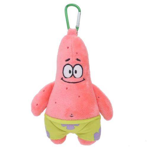 スポンジボブ ミニポーチ カラビナ付きぬいぐるみファスナーマスコット パトリック キャラクター グッズ