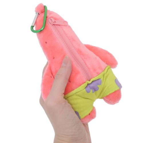 スポンジボブ ミニポーチ カラビナ付きぬいぐるみファスナーマスコット パトリック キャラクター グッズ