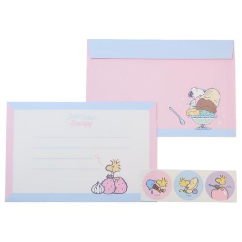 スヌーピー レターセット ダイカットレターセット アイスクリーム ピーナッツ キャラクター グッズ メール便可