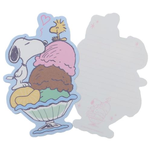 スヌーピー レターセット ダイカットレターセット アイスクリーム ピーナッツ キャラクター グッズ メール便可
