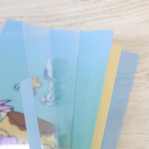 スヌーピー ポケットファイル 3ポケットクリアホルダー A5 プリン ピーナッツ キャラクター グッズ メール便可