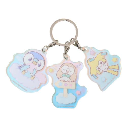ポケットモンスター キーホルダー オーロラアクリルキーホルダーセット ポケピース ポッチャマ モクロー ポケモン メール便可
