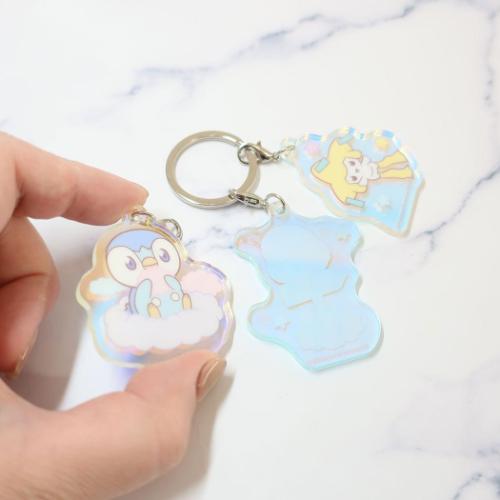 ポケットモンスター キーホルダー オーロラアクリルキーホルダーセット ポケピース ポッチャマ モクロー ポケモン メール便可