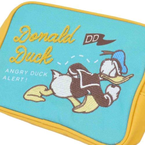 ドナルドダック コスメポーチ スクエアポーチ アングリーダック ディズニー キャラクター グッズ メール便可