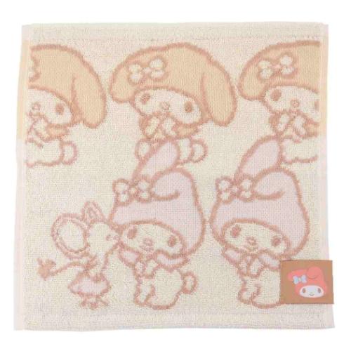 マイメロディ ミニタオル ジャガードハンカチタオル オーガニックコットン ナチュラルマイメロ サンリオ メール便可