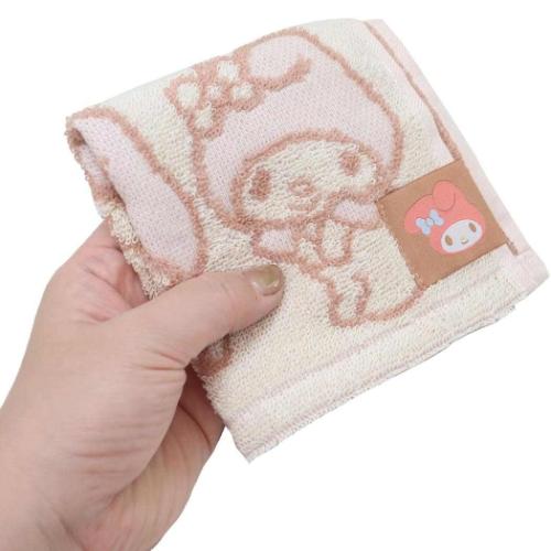 マイメロディ ミニタオル ジャガードハンカチタオル オーガニックコットン ナチュラルマイメロ サンリオ メール便可