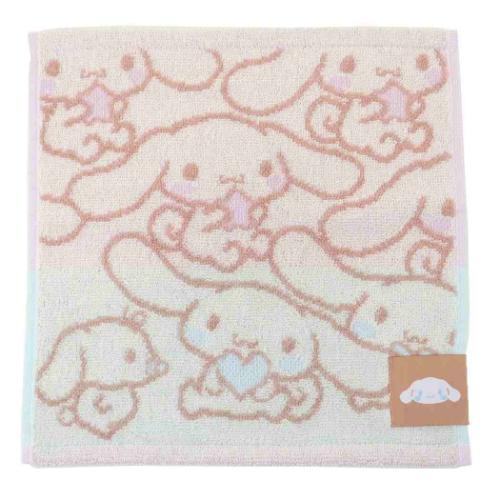 シナモロール ミニタオル ジャガードハンカチタオル オーガニックコットン ナチュラルシナモン サンリオ メール便可