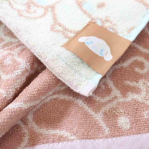 シナモロール ミニタオル ジャガードハンカチタオル オーガニックコットン ナチュラルシナモン サンリオ メール便可