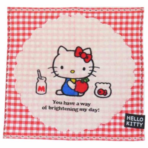 ハローキティ ミニタオル ハンカチタオル セブンティーズチェック サンリオ キャラクター グッズ メール便可