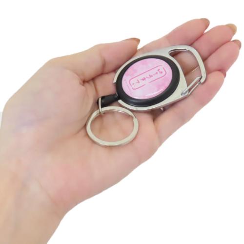 ハローキティ リール付きキーホルダー メタリール 桜着物 サンリオ キャラクター グッズ