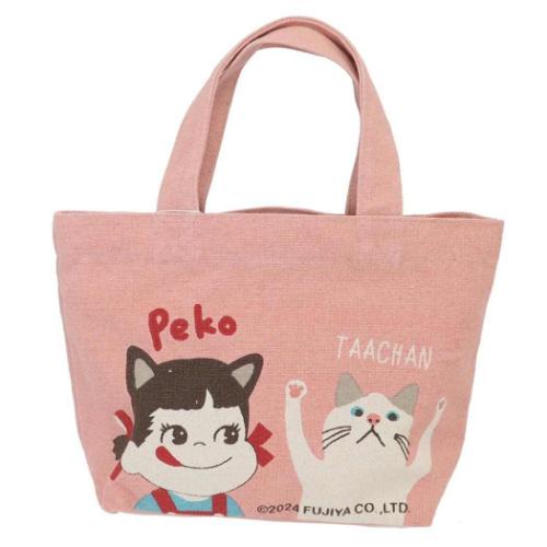 不二家のペコちゃん ランチバッグ ミニトート ペコとターチャン キャラクター グッズ メール便可