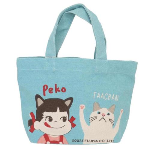 不二家のペコちゃん ランチバッグ ミニトート ペコとターチャン キャラクター グッズ メール便可