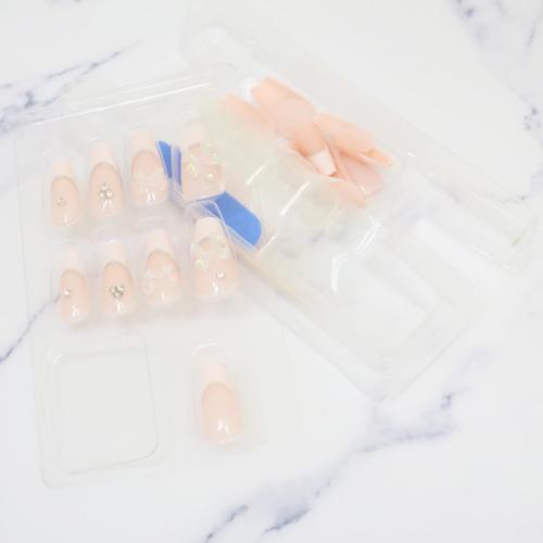 コスメ雑貨 ネイルチップ ロングスクエアタイプ FRENCH RIBBON おしゃれ グッズ メール便可