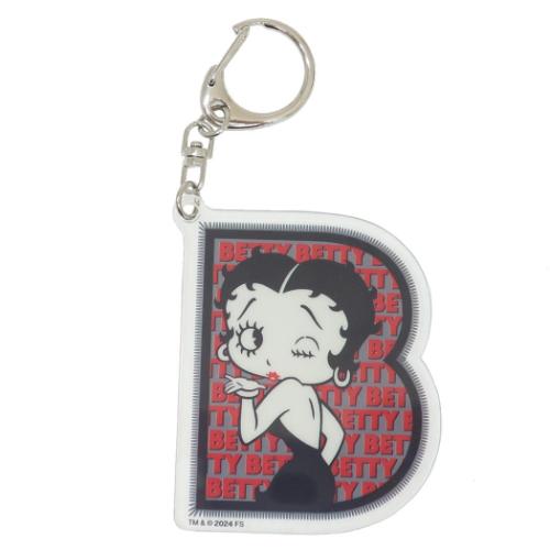 ベティブープ キーリング アクリルキーホルダー Bマーク BETTY BOOP キャラクター グッズ メール便可