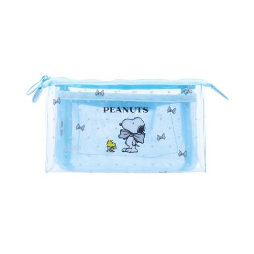 スヌーピー ペンケース クリアポーチ mitte マチ A ピーナッツ キャラクター グッズ