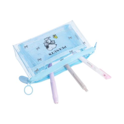 スヌーピー ペンケース クリアポーチ mitte マチ A ピーナッツ キャラクター グッズ