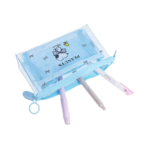 スヌーピー ペンケース クリアポーチ mitte マチ A ピーナッツ キャラクター グッズ