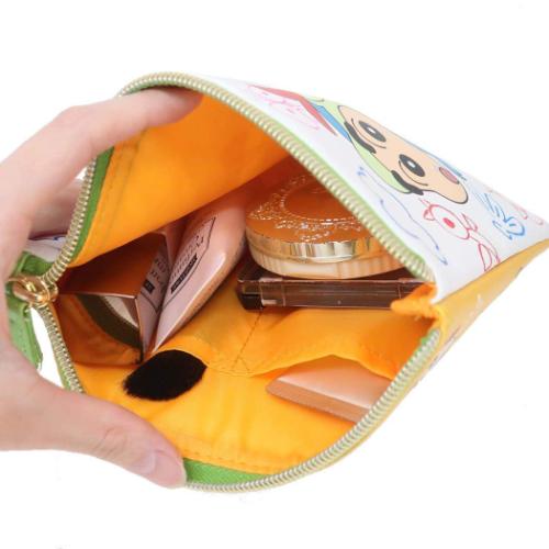 クレヨンしんちゃん オラたちの恐竜日記 コスメポーチ フラットポーチ アニメキャラクター グッズ メール便可