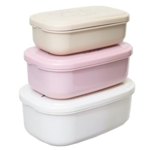 ミリミリ お弁当箱 抗菌3P入れ子ランチBOX 長方形 新学期準備 ランチ雑貨 グッズ