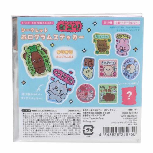 チェゴシム ステッカー シークレットホログラムステッカー 全10種 みんな キャラクター グッズ メール便可