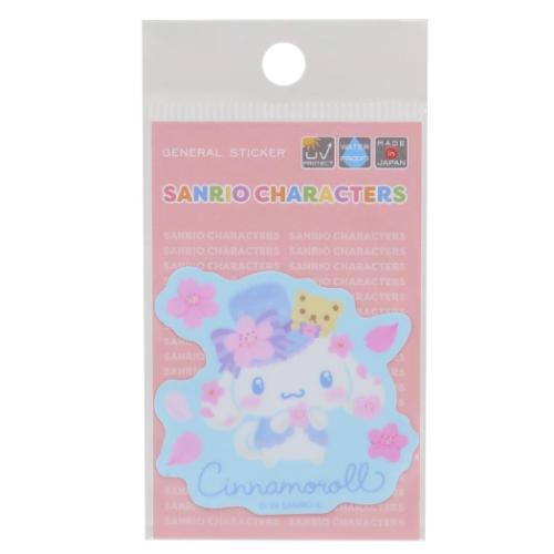 シナモロール ダイカットシール ミニステッカー キラキラ桜 サンリオ キャラクター グッズ メール便可