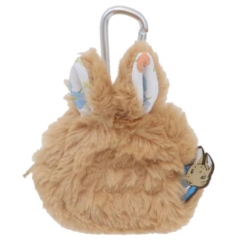 ピーターラビット ミニポーチ 耳付きカラビナミニポーチ フラワー 絵本キャラクター グッズ
