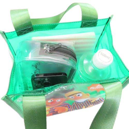 セサミストリート トートバッグ クリアミニトート GR グリーン キャラクター グッズ