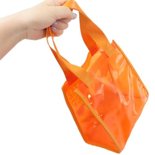 セサミストリート トートバッグ クリアミニトート OR オレンジ キャラクター グッズ