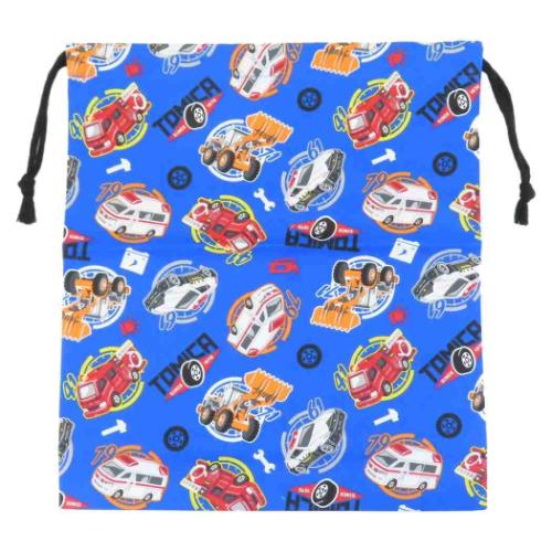 トミカ 巾着袋 巾着L ブルー TOMICA キャラクター グッズ メール便可