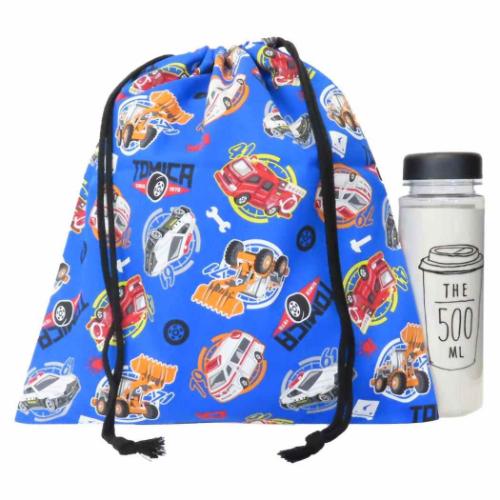 トミカ 巾着袋 巾着L ブルー TOMICA キャラクター グッズ メール便可