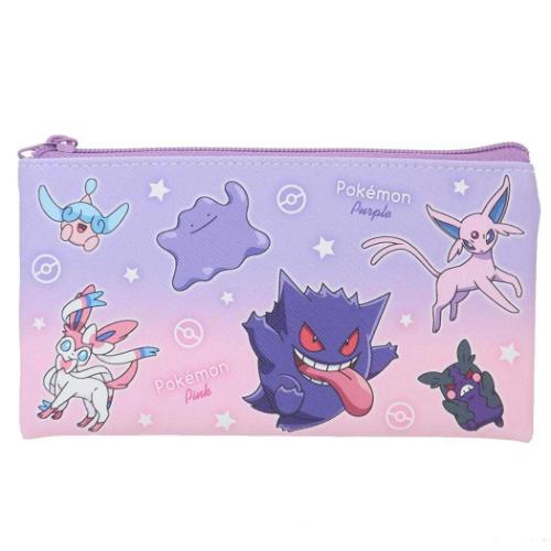 ポケットモンスター フラットポーチ フラットマルチポーチ グラデーション パープル＆ピンク ポケモン キャラクター グッズ メール便可