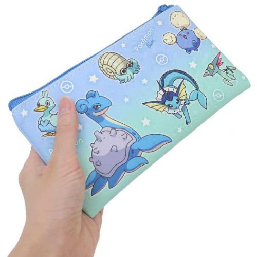 ポケットモンスター フラットポーチ フラットマルチポーチ グラデーション ブルー＆ミント ポケモン キャラクター グッズ メール便可
