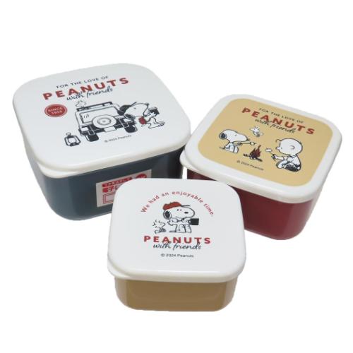 スヌーピー お弁当箱 入れ子ランチボックス 3個入り ENJOY WAGON ピーナッツ キャラクター グッズ
