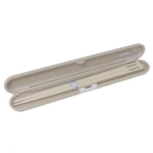 スヌーピー おはしセット はし箱セット お箸＆はしケース ワンプッシュボタン式 ENJOY WAGON ピーナッツ メール便可