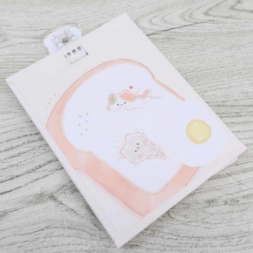 mogunyan メモ帳 クリップ付きバインダーメモ かわいい グッズ メール便可