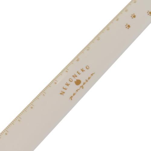ものさし キーホルダー付き17cm定規 ねこねこパン屋さん かわいい グッズ メール便可