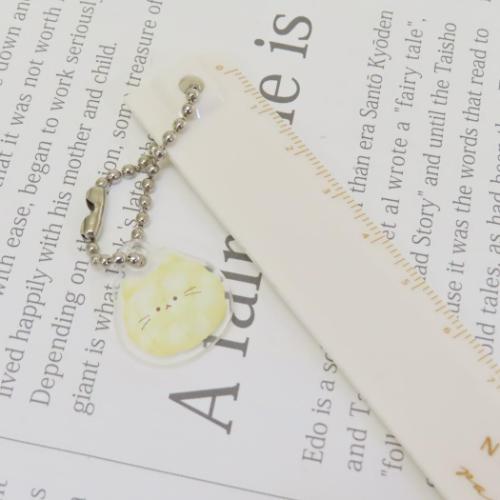 ものさし キーホルダー付き17cm定規 ねこねこパン屋さん かわいい グッズ メール便可