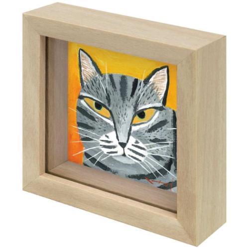 糸井忠晴 動物画 ミニミニボックスフレーム ボスねこ ギフト インテリア 取寄品