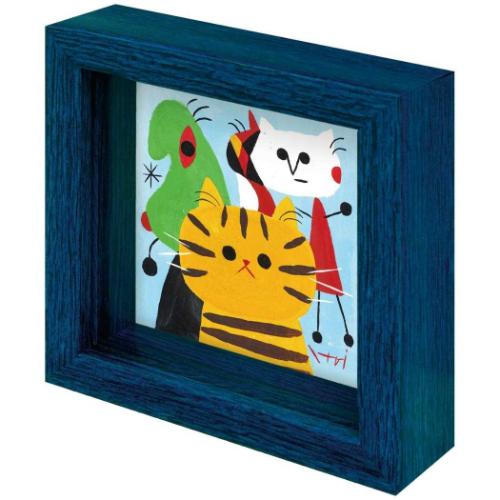 糸井忠晴 動物画 ミニミニボックスフレーム ねこアート ギフト インテリア 取寄品