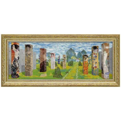 白石 創多 名画 オマージュアート Mサイズ クリムトのアートの森 ホームディスプレイ 店舗ディスプレイ インテリア 取寄品