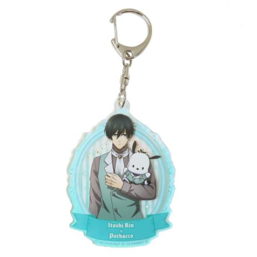 ブルーロックxサンリオキャラクターズ キーリング アクリルキーホルダー オーロラTYPE 糸師凛xポチャッコ サンリオ メール便可