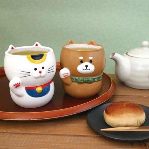 湯呑 招き湯呑み 柴犬 おもしろ雑貨 グッズ