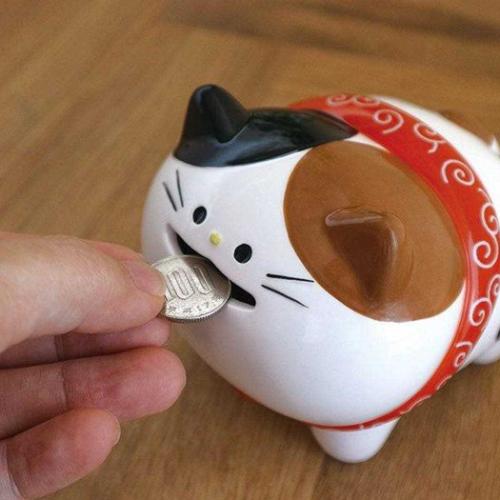 貯金箱 はらぺこ貯金箱 みけねこ おもしろ雑貨 グッズ